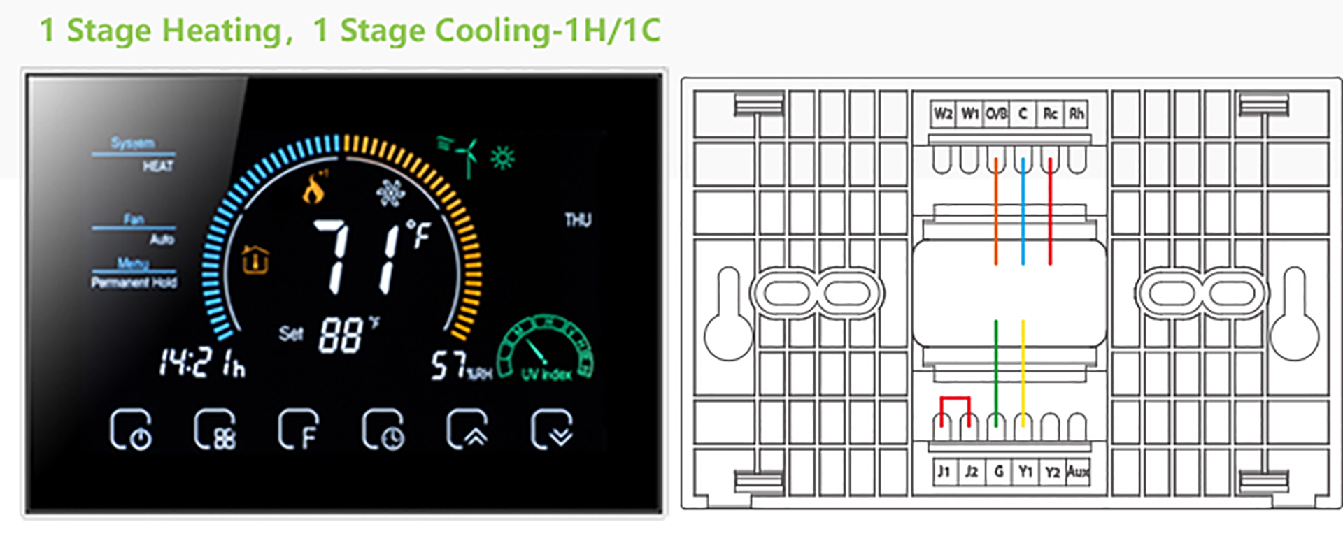 BECA BHP-8000 Non Wifi Conventional/Heat Pump Room Thermostat Support online purchase-Xiamen Beca Energysaving Technology